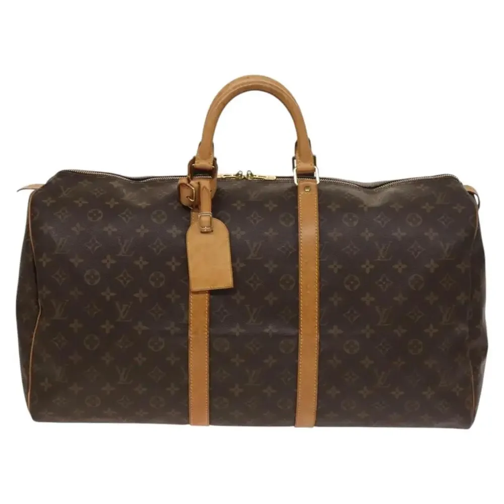 LOUIS VUITTON Monogram Keepall 55 Boston Bag M41424